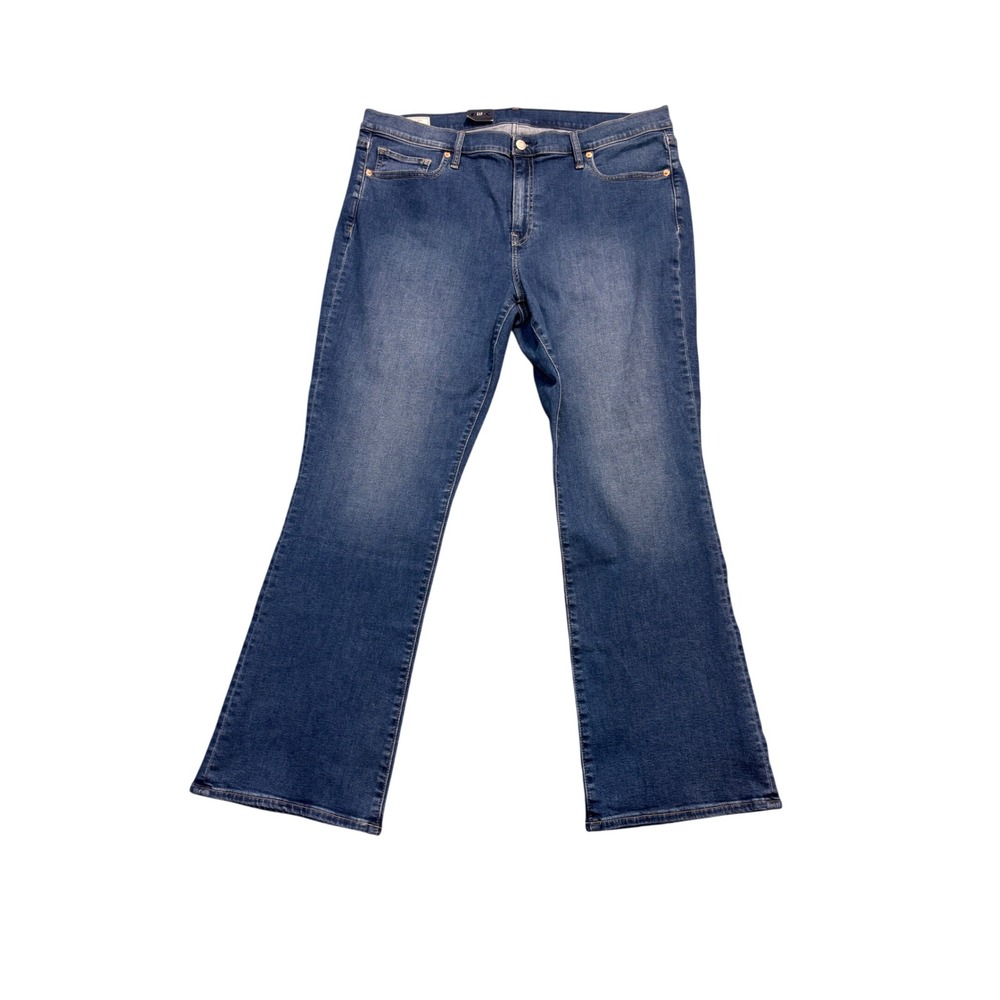 Gap‎ Womens Baby Boot Jeans 20R Blue Mid Rise Stretch Denim Classic Casual NWT